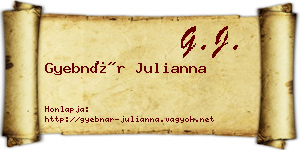 Gyebnár Julianna névjegykártya