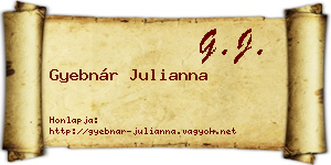 Gyebnár Julianna névjegykártya